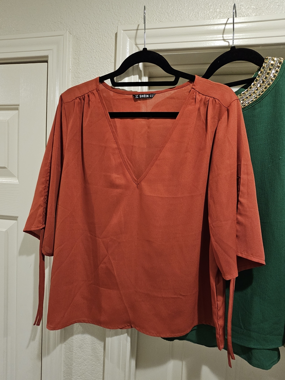 a.n.a Yellow and White Striped Twist-Front Long Sleeve Blouse - Picture 5 of 5